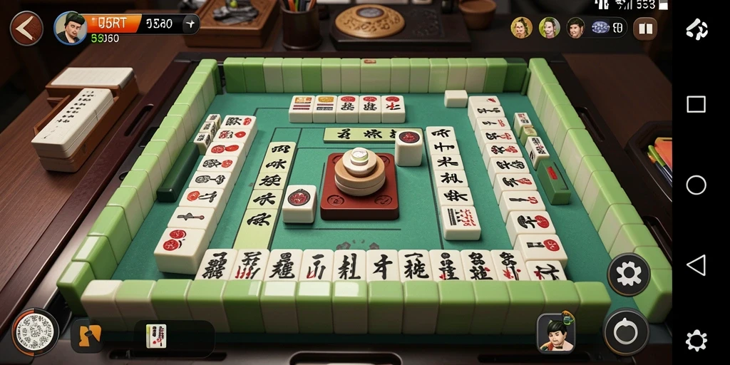 Tampilan gameplay yang menantang dari 55RT Mahjong.