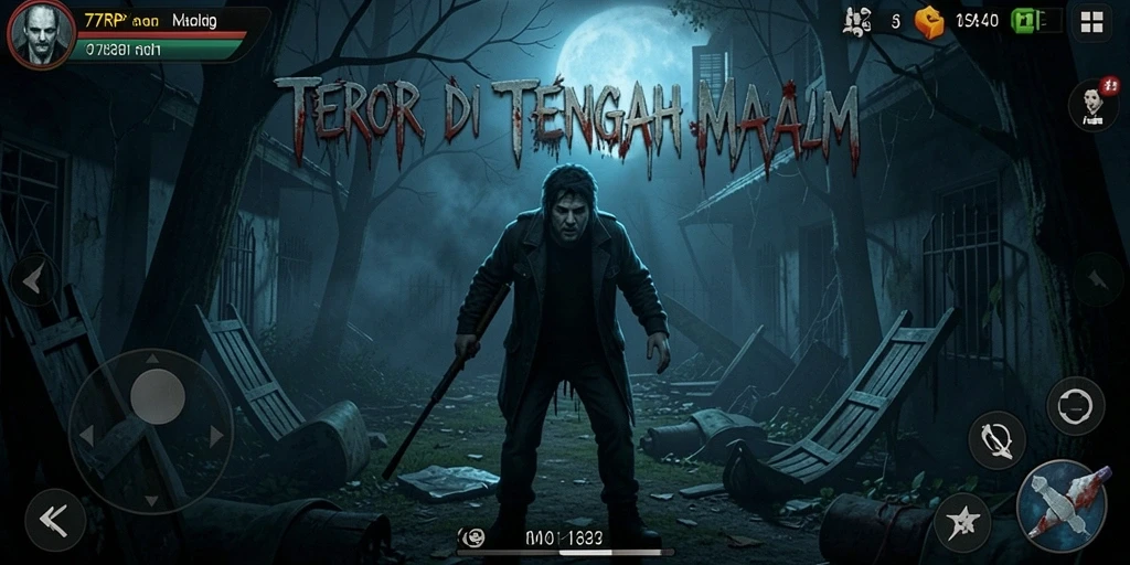Tangkapan layar gameplay yang menegangkan dari 77RP.