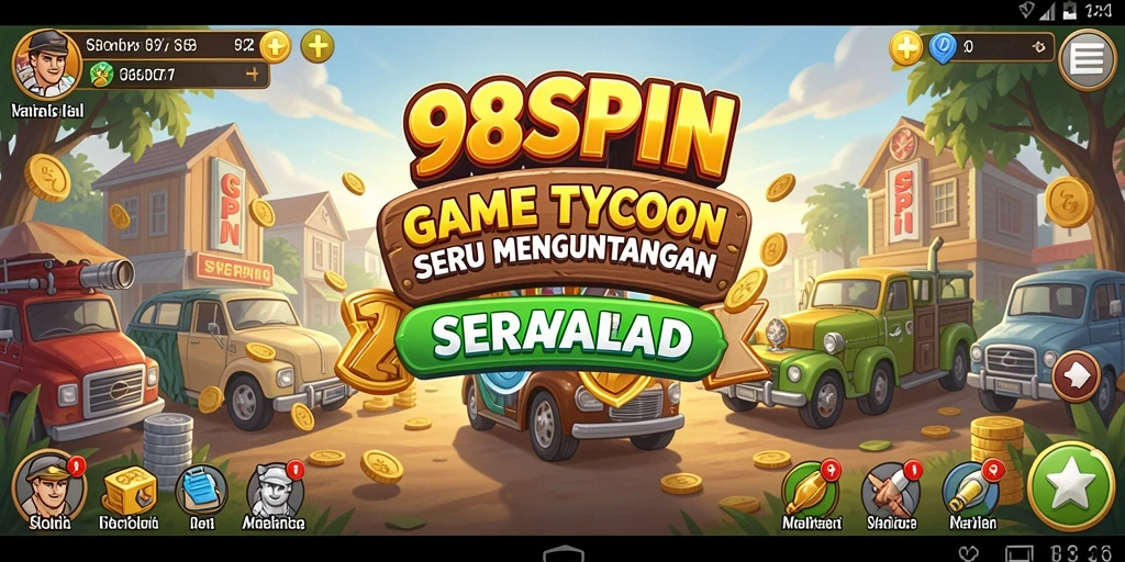 Screenshot 98SPIN menampilkan pemain sedang mengelola bisnis Tycoon.