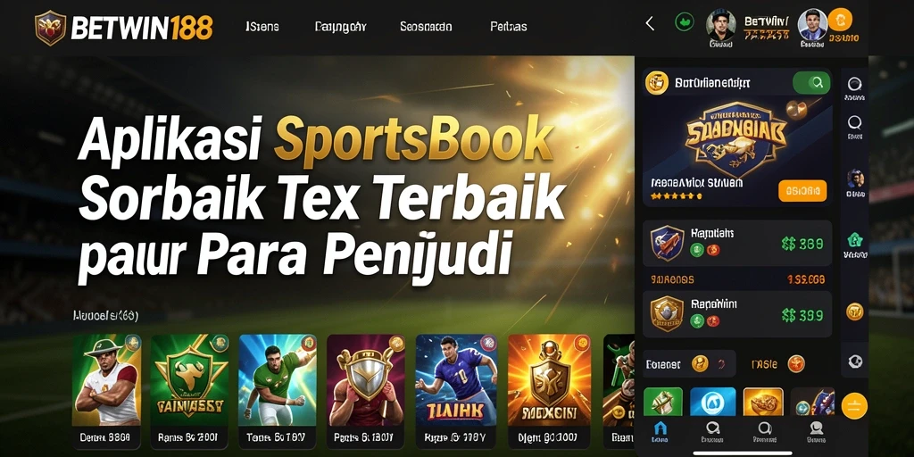 Tampilan utama BETWIN188 yang menampilkan taruhan olahraga.