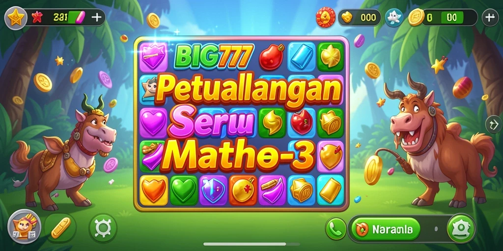 Screenshot gameplay BIG777 dengan tantangan Match-3 yang seru.