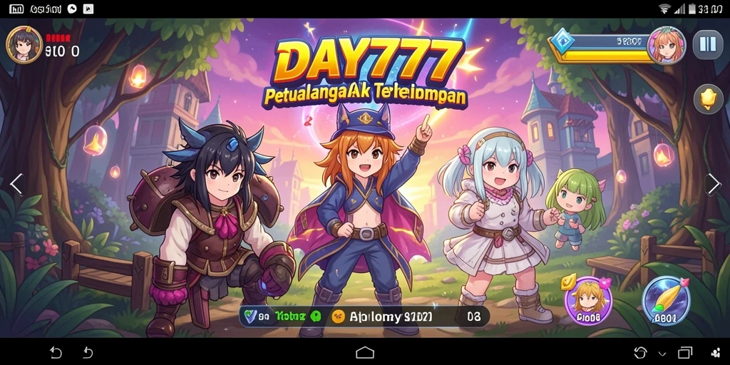 Tampilan gameplay DAY777 yang memukau dan menarik dengan karakter Anime.