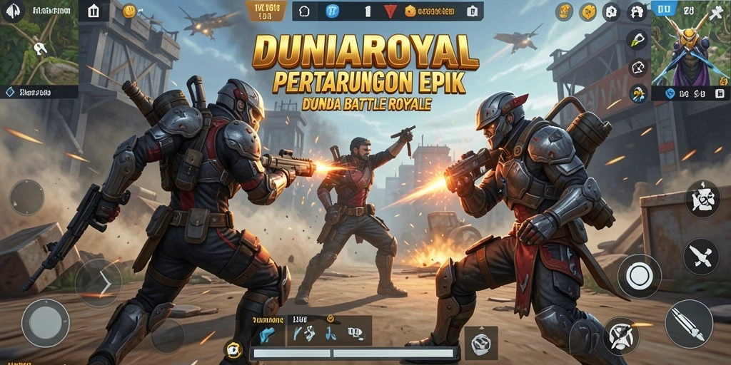 Tampilan gameplay DUNIAROYAL yang penuh aksi dan strategi.