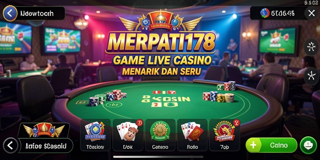 Tampilan gameplay Live Casino yang seru dan interaktif di MERPATI178.