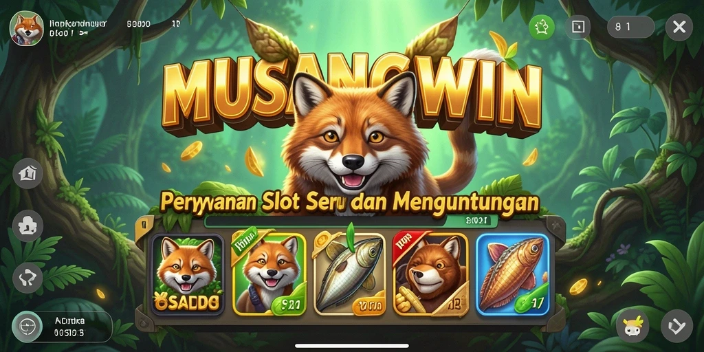 Screenshot menunjukkan gameplay seru dan fitur menarik di MUSANGWIN.