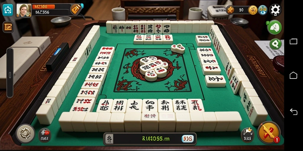 Screenshot gameplay Mahjong MZ356 yang seru dan penuh warna.