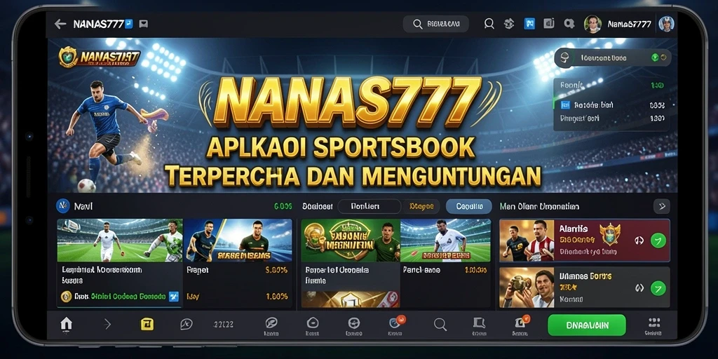 Tampilan gameplay yang menarik dari NANAS777 aplikasi Sportsbook.