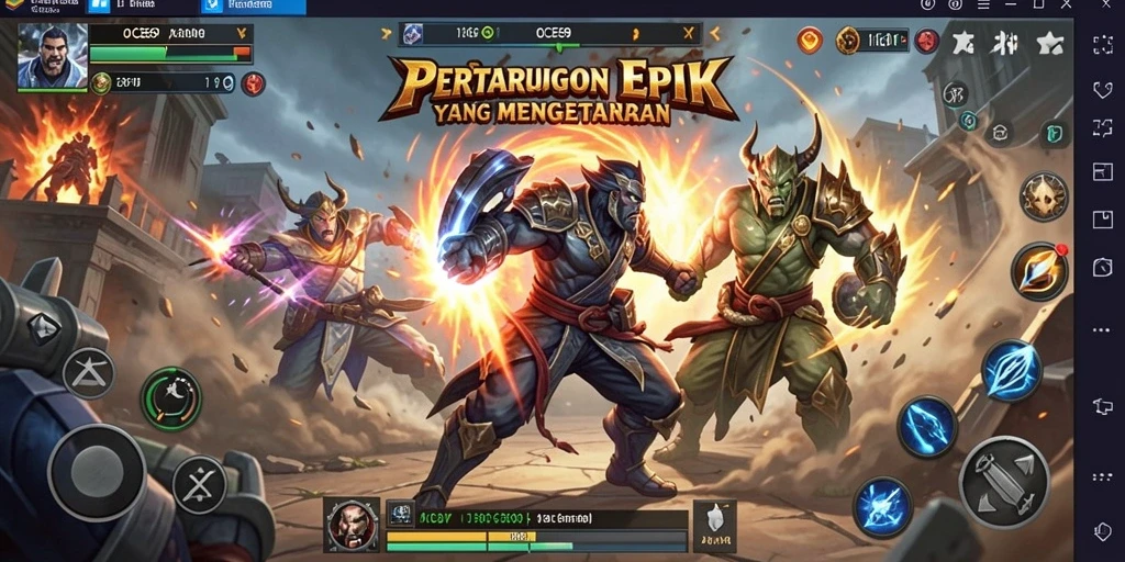 Tangkapan layar OCE69 menunjukkan momen pertarungan yang mendebarkan.