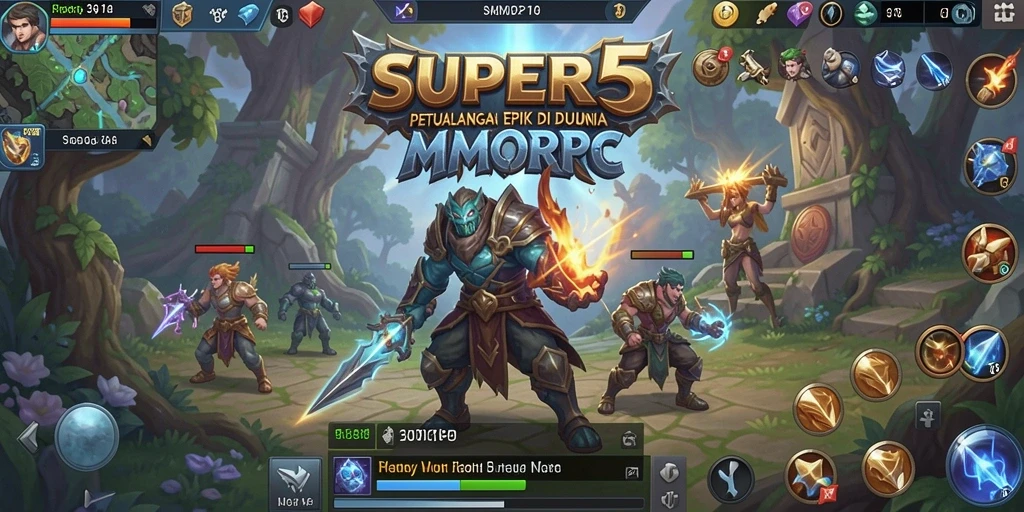 Gameplay SUPER5 yang mendebarkan dalam dunia MMORPG.
