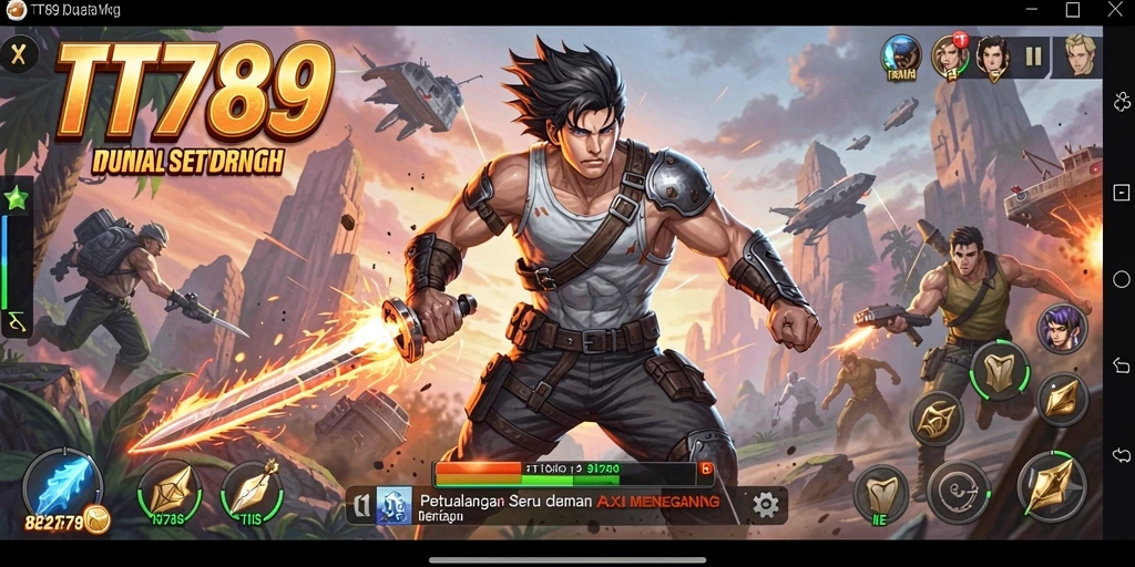 Tangkapan layar gameplay <strong>TT789</strong> menunjukkan aksi menegangkan dengan grafis luar biasa.