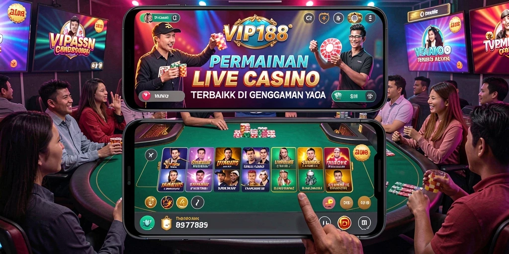 Tampilan gameplay Live Casino yang mendebarkan dan interaktif.
