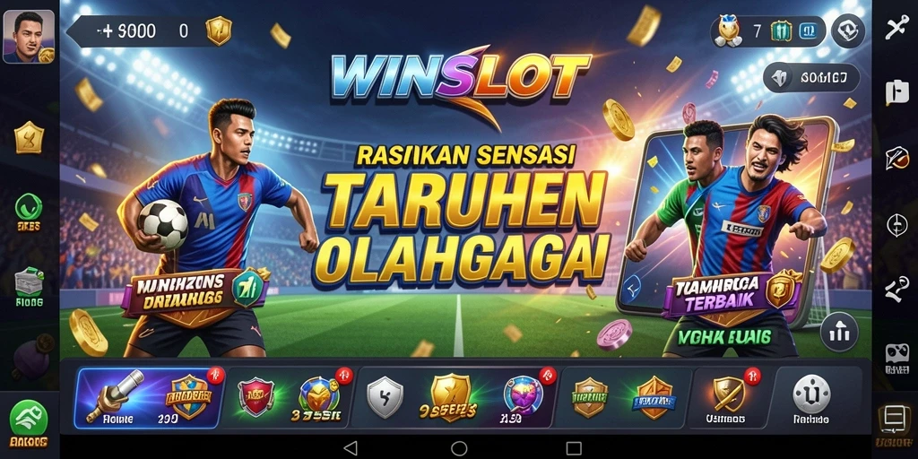 Tampilan utama WINSLOT dengan berbagai pilihan taruhan olahraga.